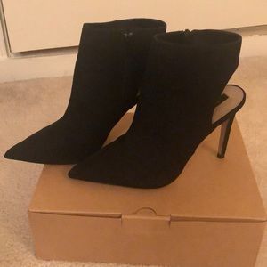 Zara black suede booties. Size 9.